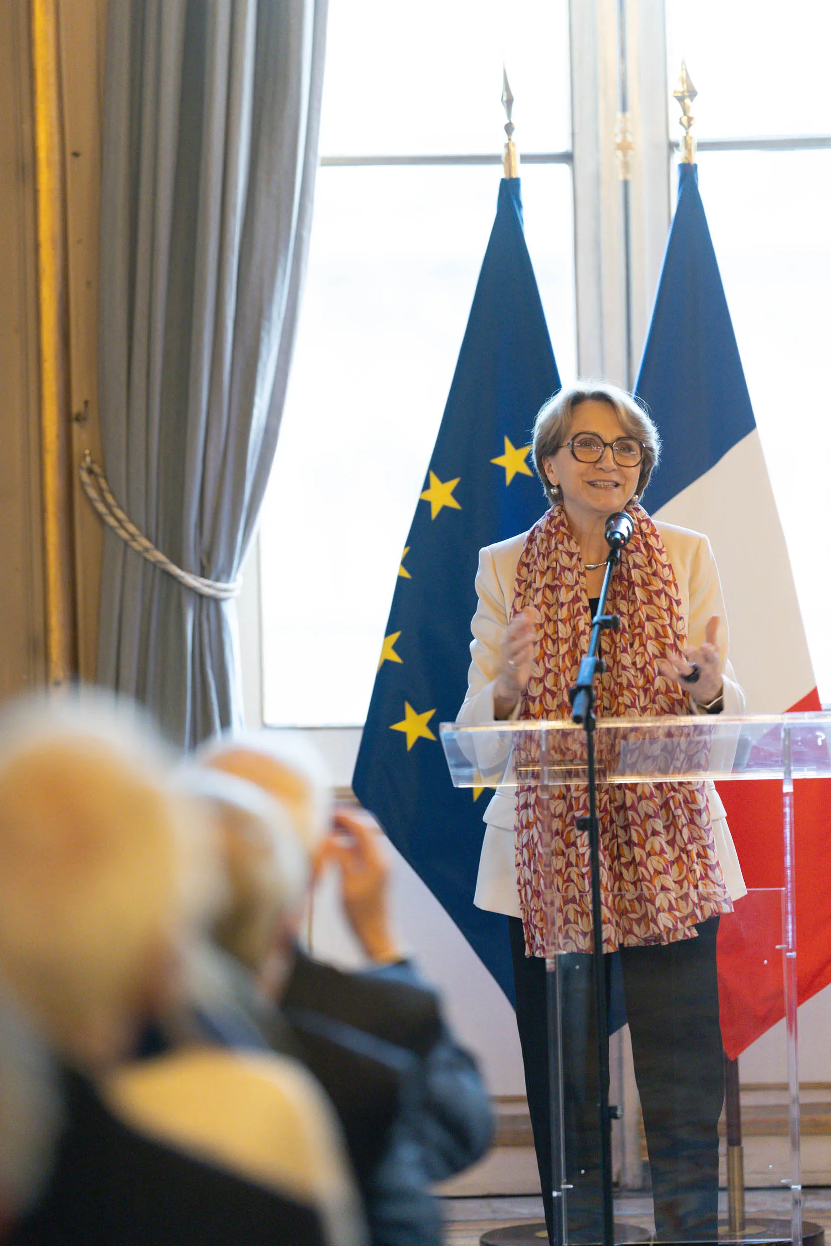 Anne-Marie DESCÔTES, Secrétaire générale du ministère de l’Europe et des Affaires étrangères fait un discours