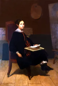 Maurice de VAINES (1815-1869), Portrait de Henriette Guizot jeune. Huile sur toile, 1840. Collection particulière. Cliché François Louchet.