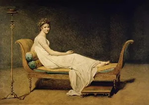 Jacques-Louis DAVID (1748–1825), Portrait de Madame Juliette Récamier. Huile sur toile, vers 1800. Musée du Louvre.